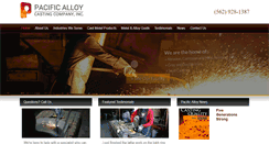 Desktop Screenshot of pacificalloy.com