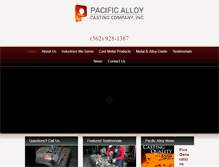 Tablet Screenshot of pacificalloy.com